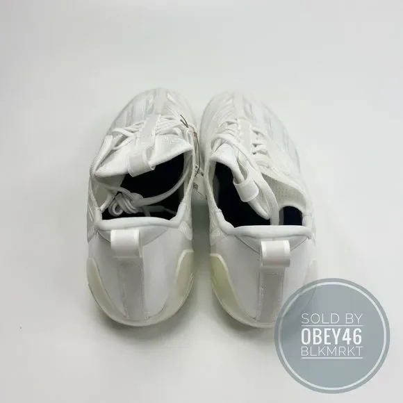 Adidas ADIZERO 12.0 Football Cleats Triple White Iridescent GX5413 Size 8.5 - Picture 4 of 6